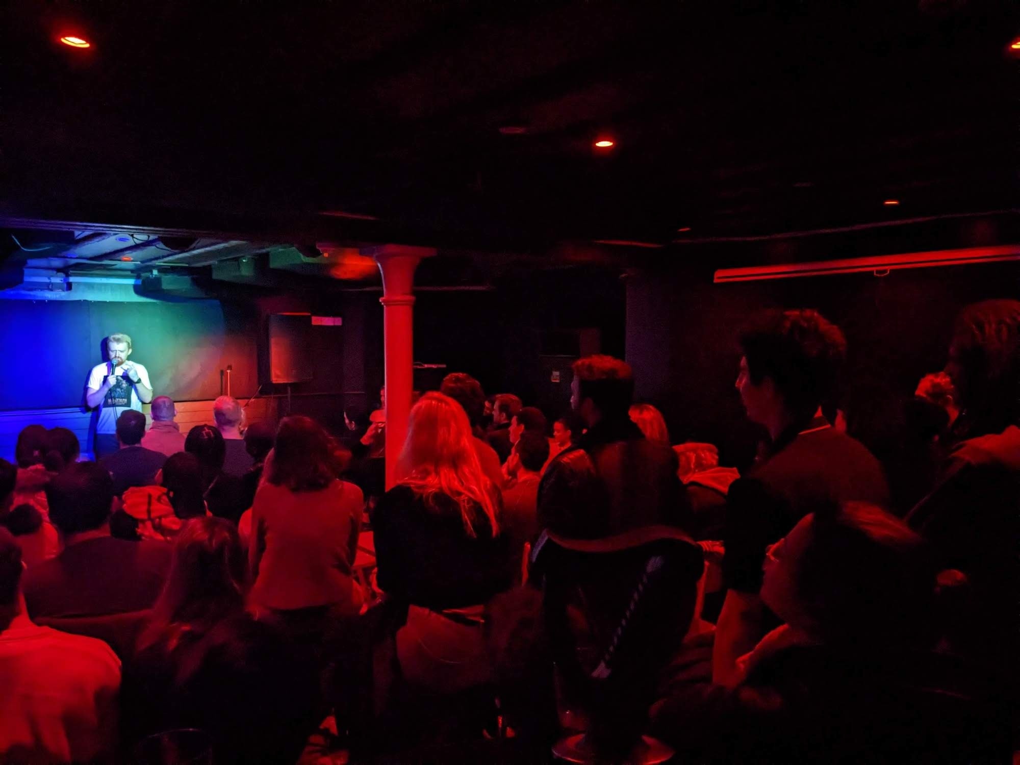 Comedians performing Stand-up comedy in London at a Free Show